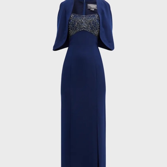 Theia
Brigitta Capelet Beaded Gown - Picture 7 of 8